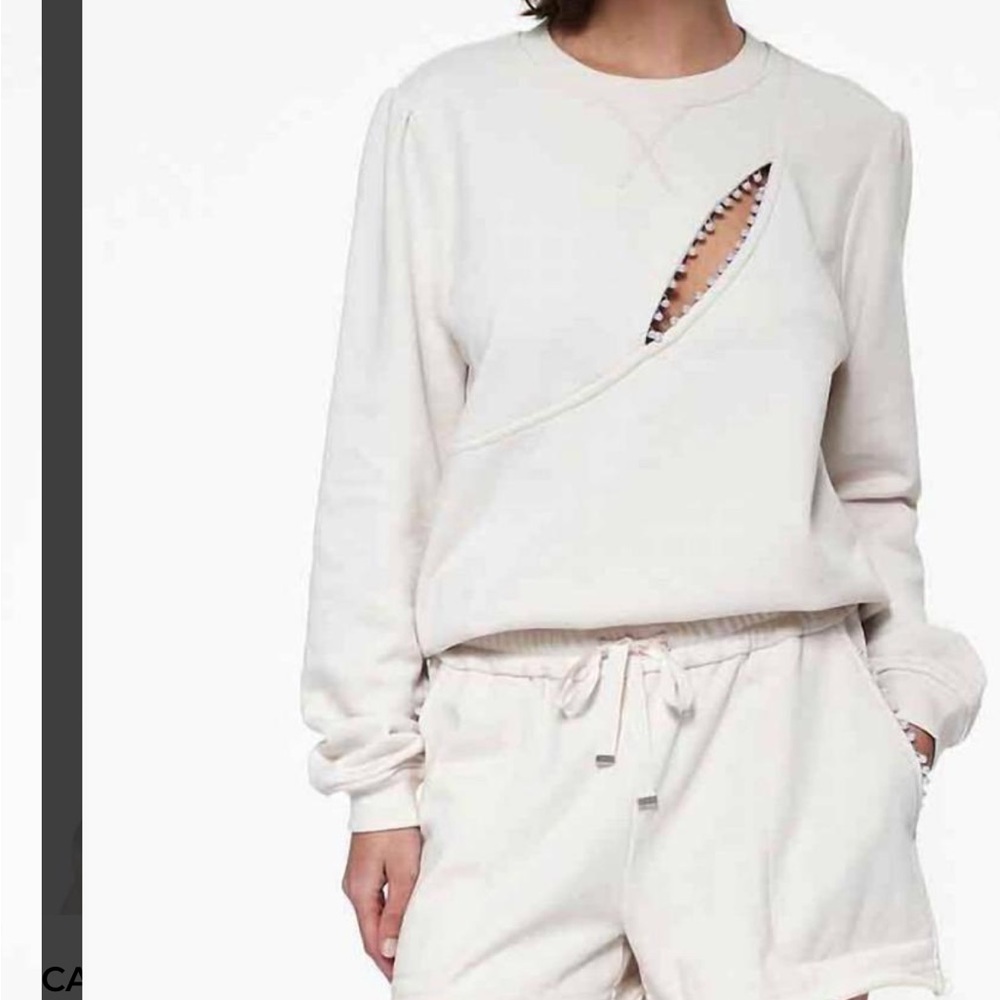 Cami NYC Cream Sweatshirt with Cutout Detail. Purchased at Net a Porter.